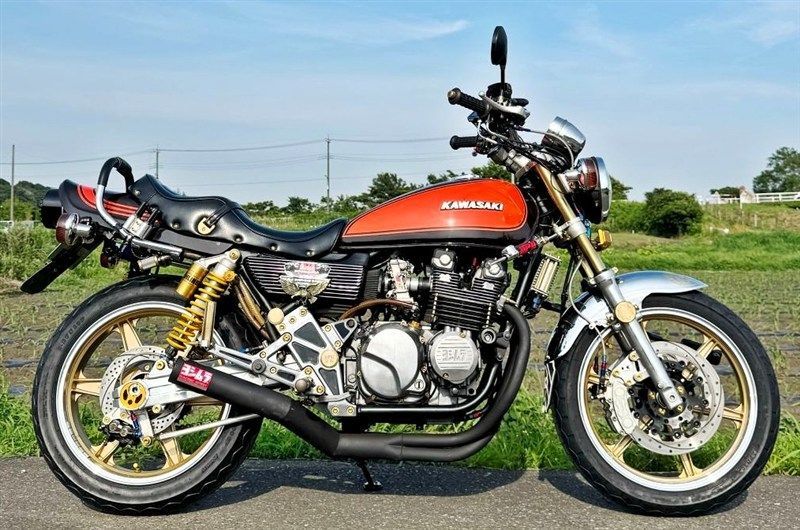 JWL車検対応 ゼファー400 キャストホイール ゴールドシックス 金 ナインキャスト ZR400C 前後18インチ インチアップ Xへっぽこ社長