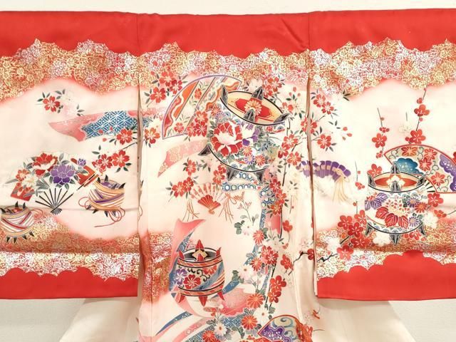 産着 祝着 平和屋着物[]お宮参り 女の子 祝着 産着 初着 のしめ 糸車吉祥花