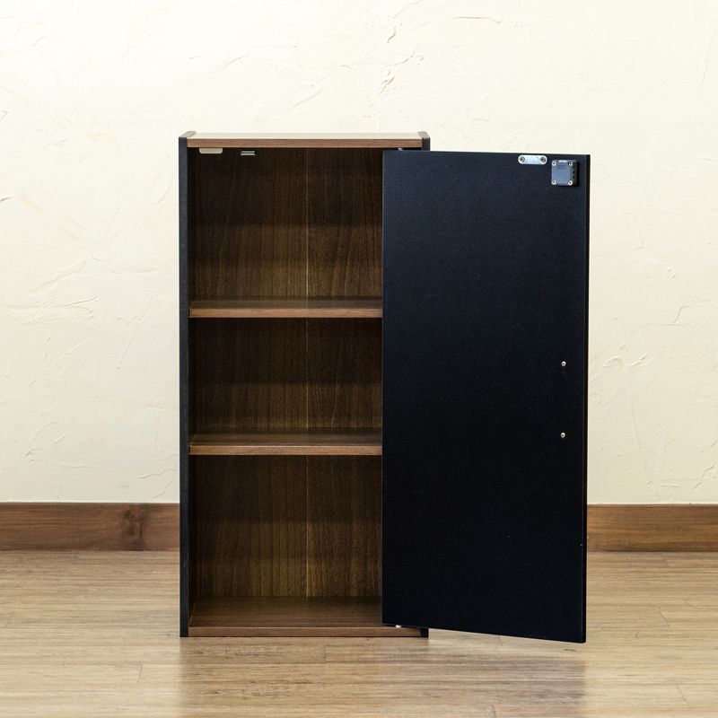 鍵付きシェルフ 3段ラック 扉付き 鍵付き カラーボックス 組み立て式