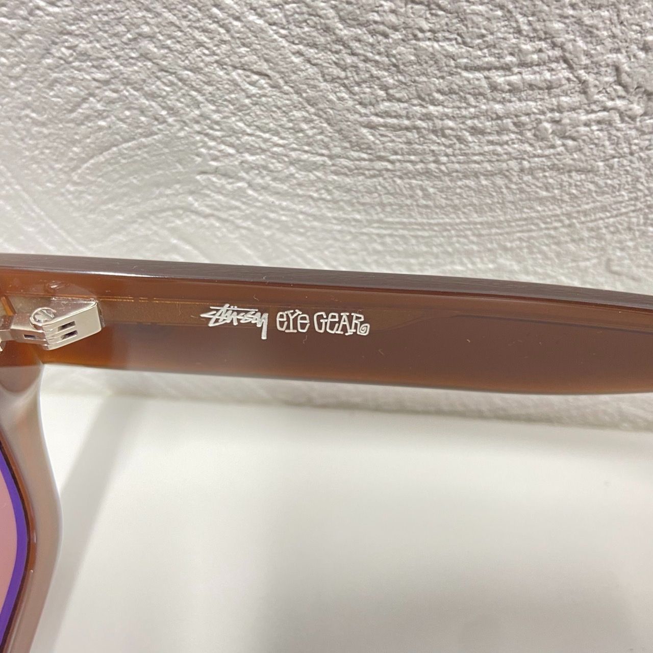 美品 STUSSY ステューシー VINCENT ヴィンセント サングラス ブラウン 