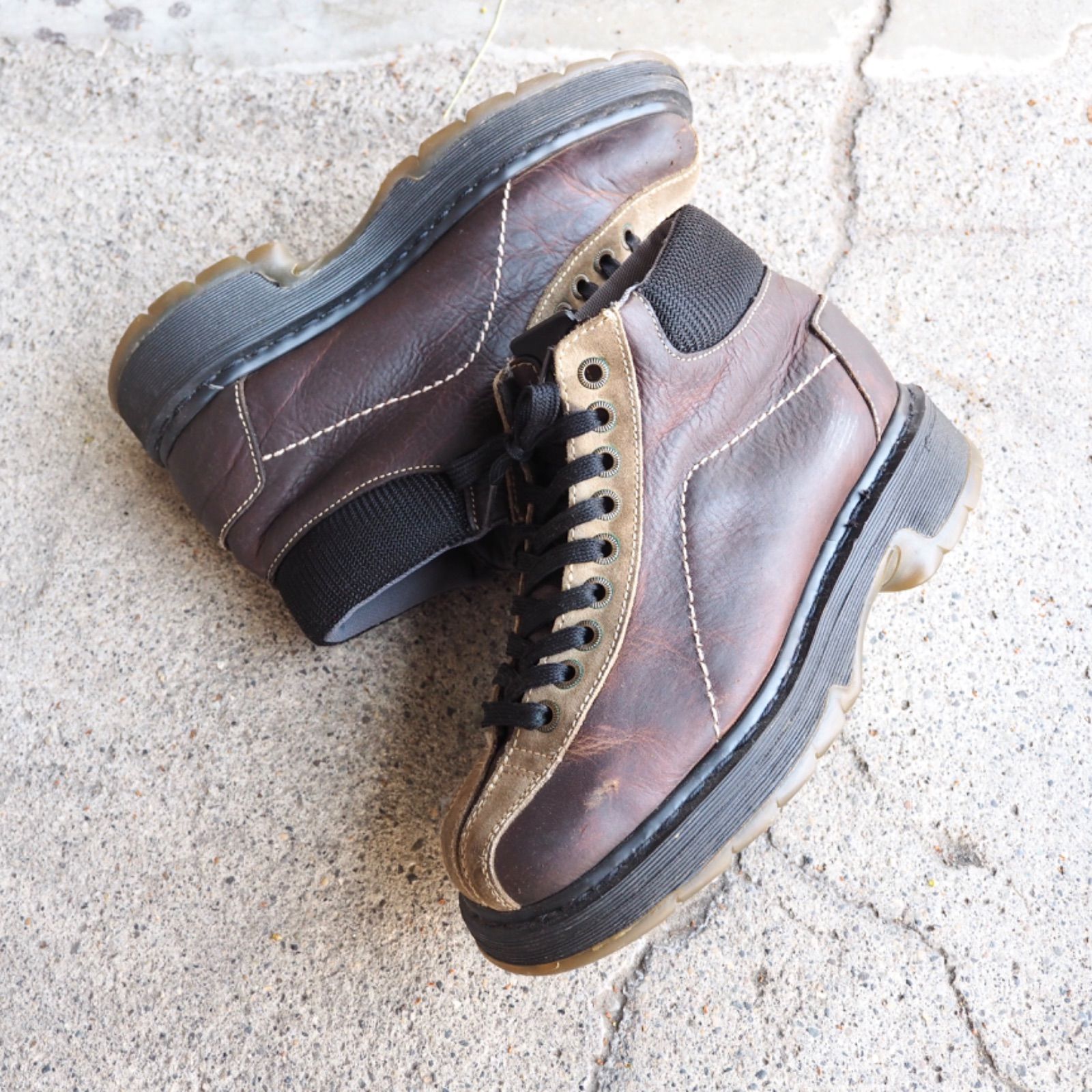 90s Dr.MARTENS【レザー×スウェード】2トーンレザーブーツ UK7 (26cm