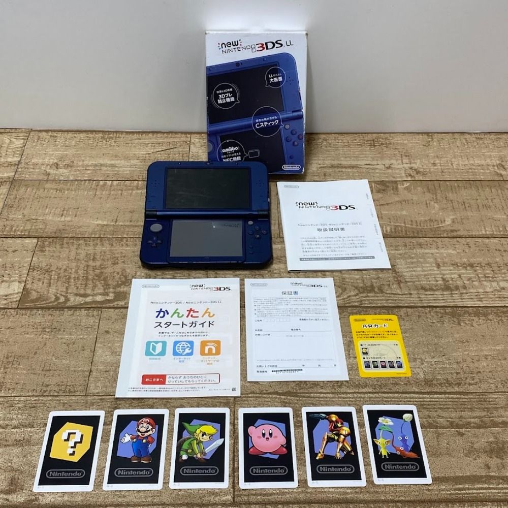 08w13513 ゲームハード 任天堂 ニンテンドー Nintendo 3DS LL メタリック ブルー 青色 動作 済 品