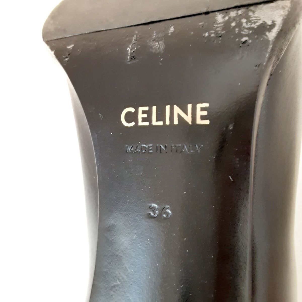 CELINE(セリーヌ) ショートブーツ 36 レディース ベルヌイユ 黒 レザー