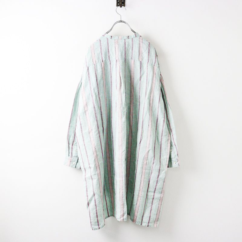 2023SS ネストローブ nest Robe リネンマルチストライプシャツ F
