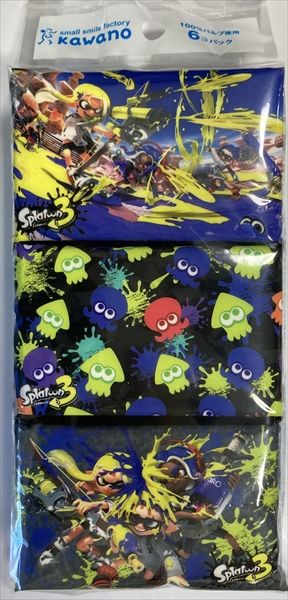 まとめ買い-50点セット スプラトゥーン３ミニポケット６Ｐ 河野製紙 ティッシュ