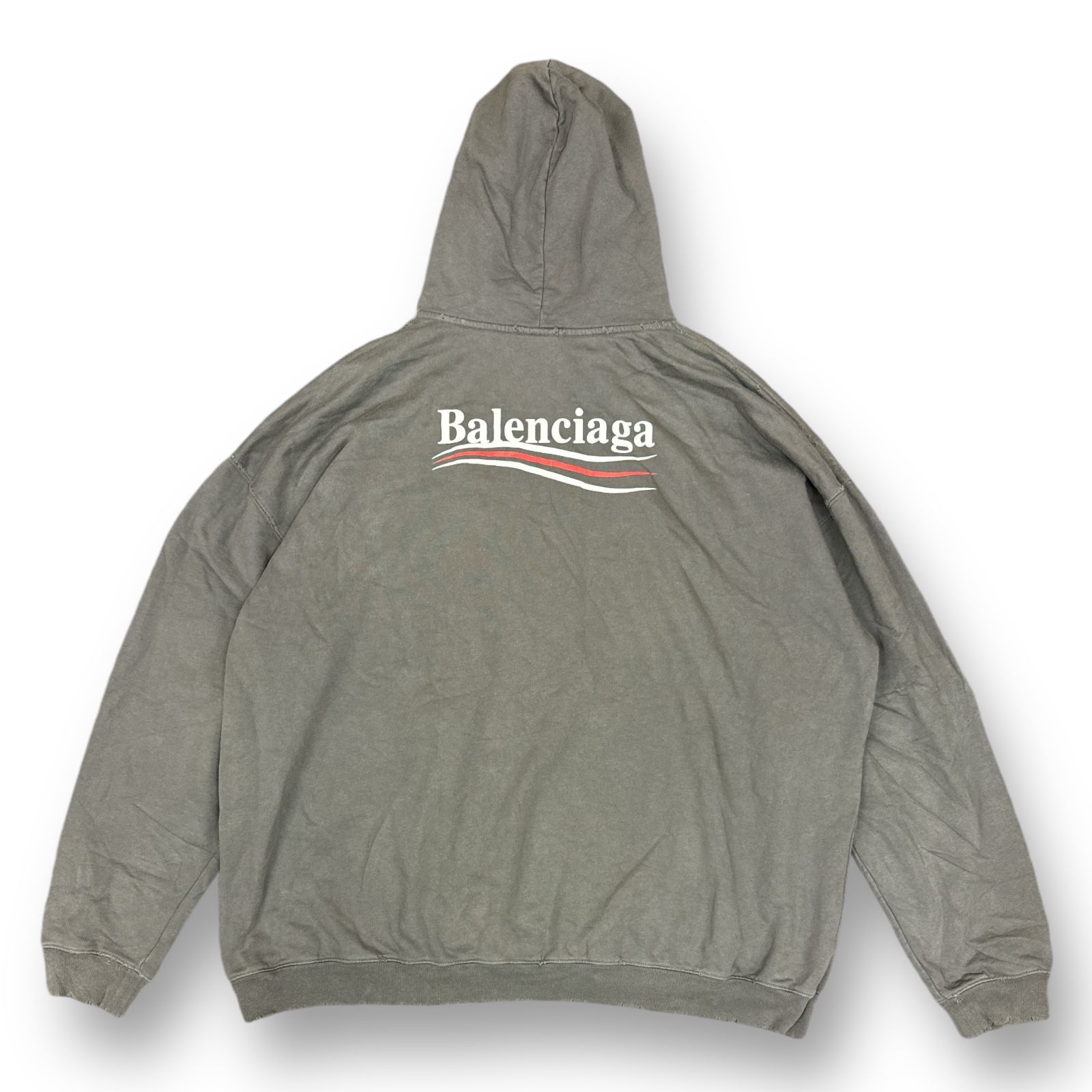 国内正規 BALENCIAGA 21AW POLITICAL CAMPAIGN HOODIE LARGE FIT