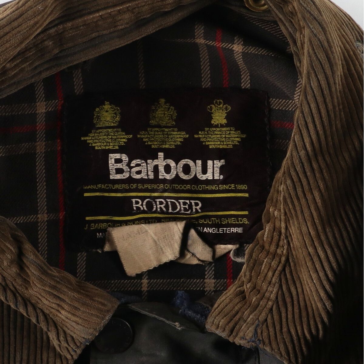 BARBOUR バフアー BORDER ボーダー 古着 ヴィンテージ ☆ゴールドタグ☆スペシャルビンテージ☆ YKK棒ジップ ライナー