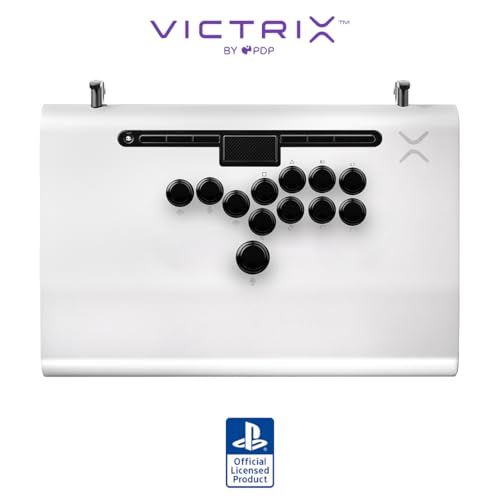 SONY公式ライセンス商品 PDP by TURTLE BEACH Victrix レバーレス アケコン Pro FS-12 Arcade Fight Stick for PlayStation 5 - White ビクトリクス レバーレス アーケードファ