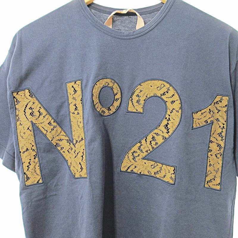 美品✨N°21 ヌメロヴェントゥーノ ロゴTシャツ 36 N°21 numero ventuno / ヌメロ ヴェントゥーノ ロゴ プリント