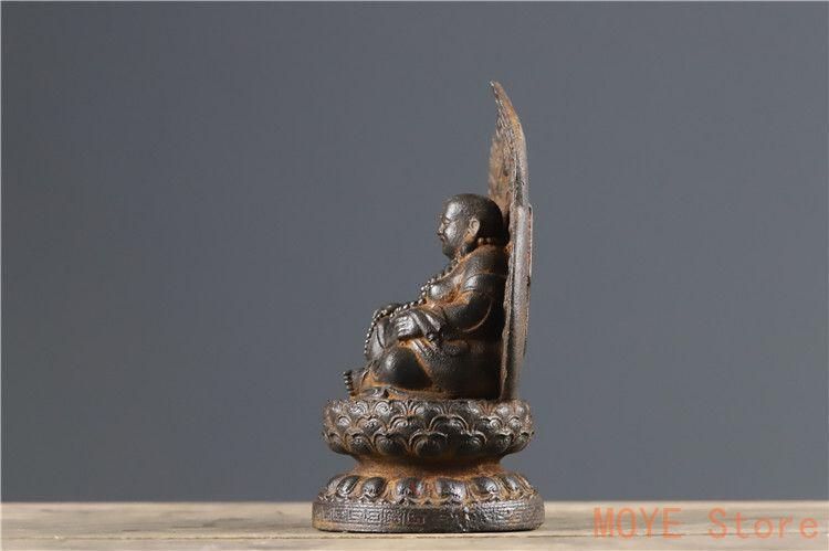 販売 鉄器 鉄仏 蓮華弥勒仏像 装飾品 工芸品 美術品 置物zw0829 鉄器