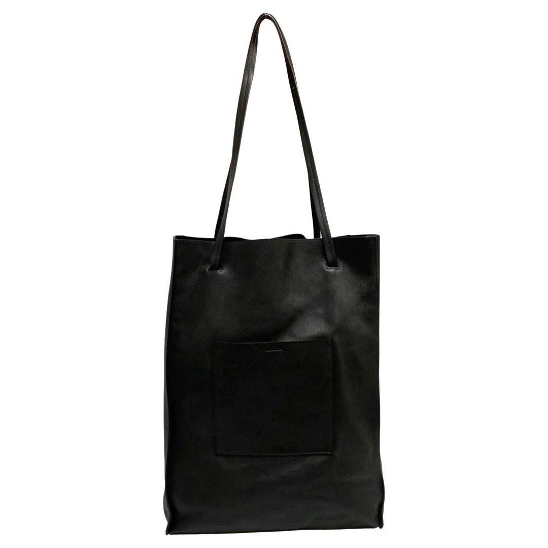 極 美品 JIL SANDER ジルサンダー ポケットフラット ショッパー レザー ...