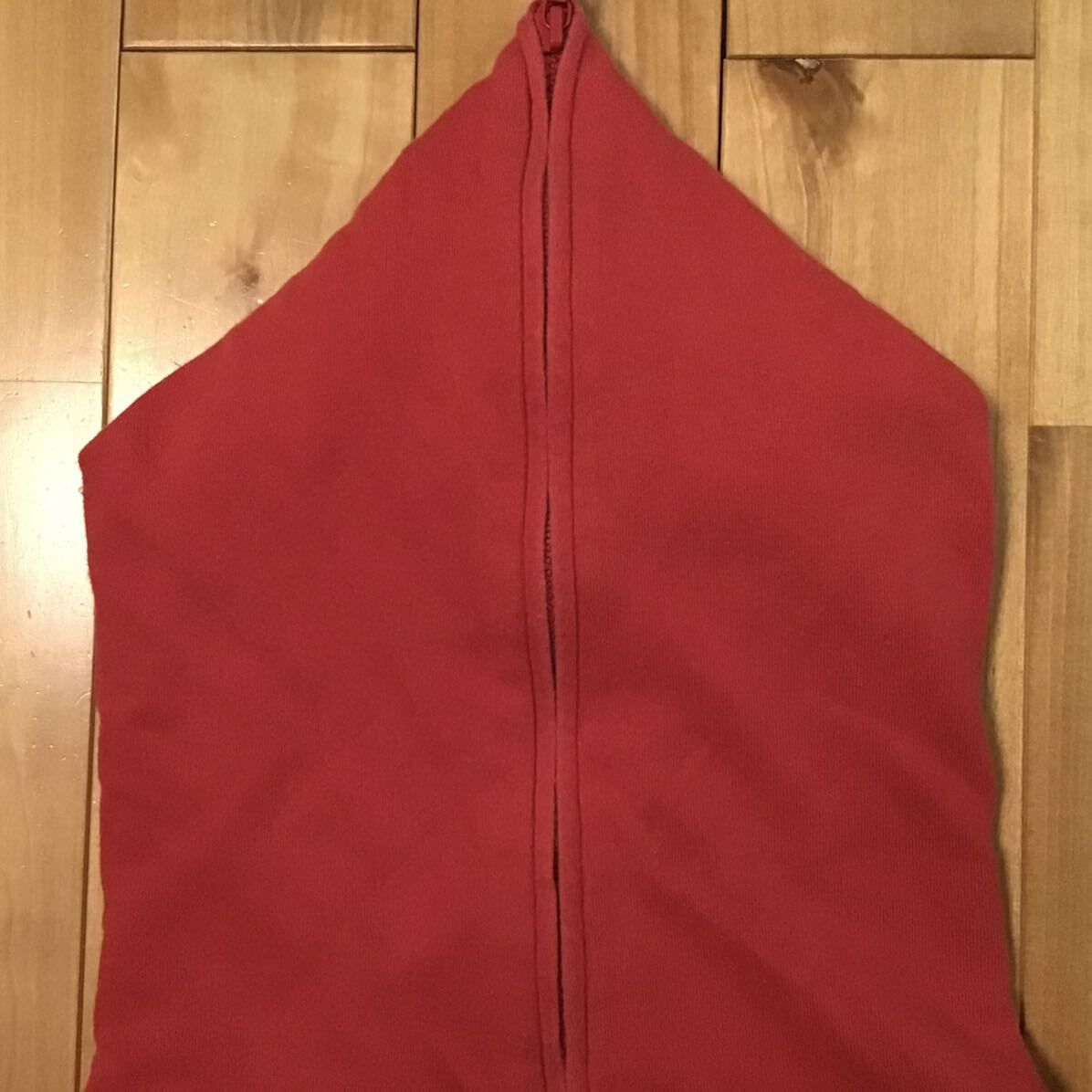 ☆XL☆ カレッジロゴ フルジップ パーカー Red a bathing ape BAPE 