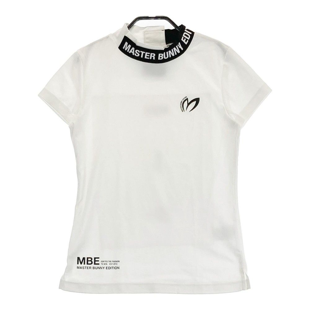 サイズ：0 MASTER BUNNY EDITION マスターバニーエディション 2023年モデル ハイネック 半袖Tシャツ  ホワイト系 [240101274119]# ゴルフウェア レディース ストスト