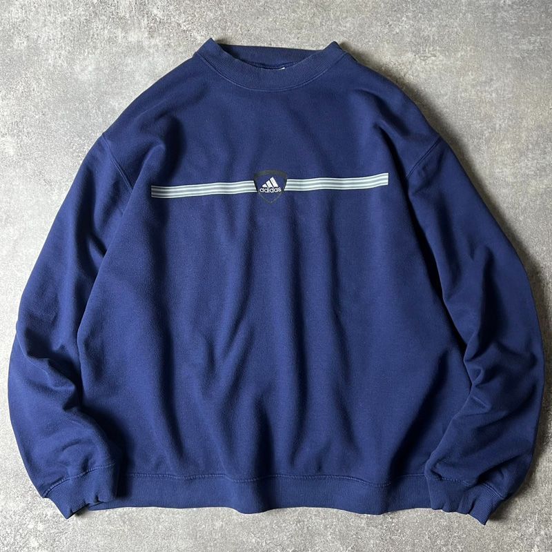 00s adidas パフォーマンス ロゴ 刺繍 スウェット トレーナー XL / 00