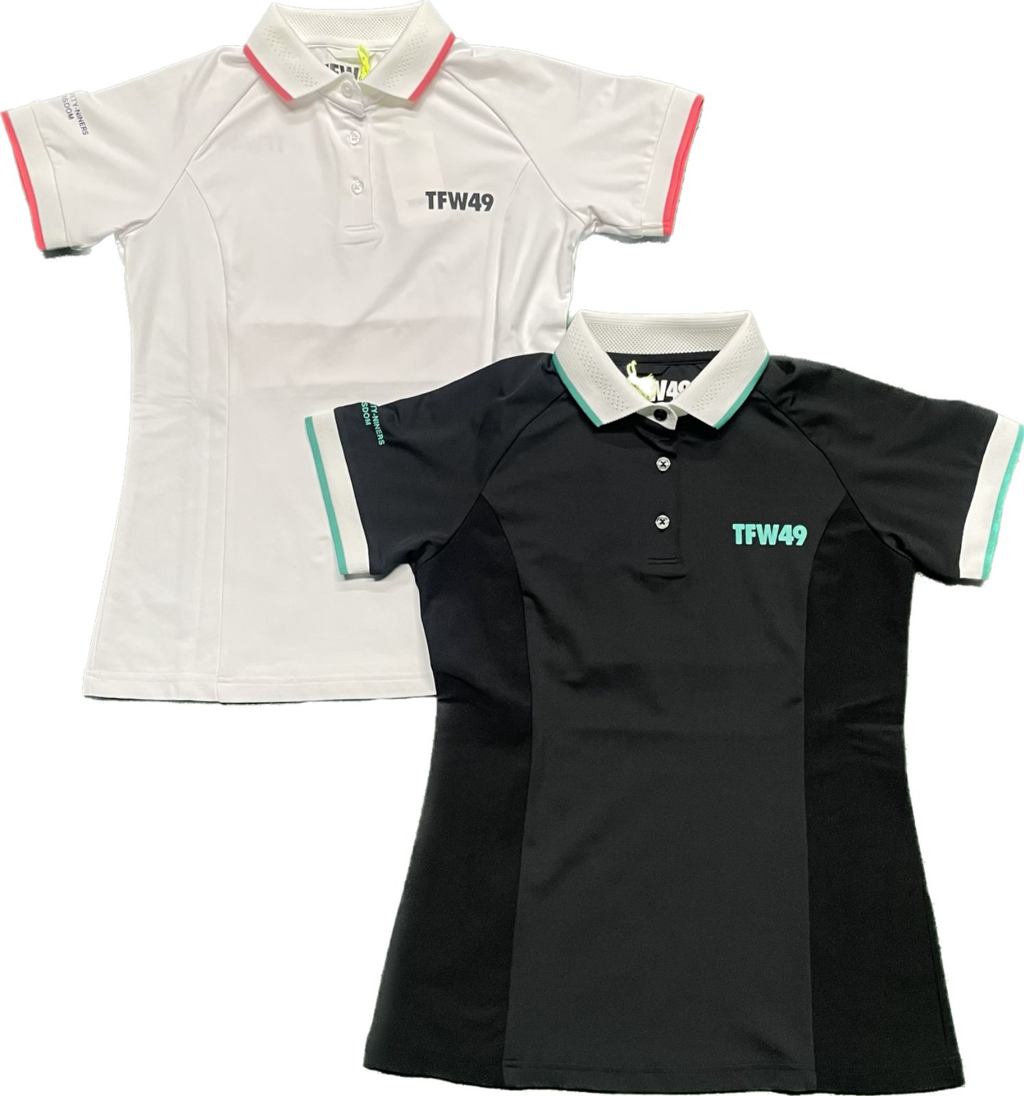 TFW49 LINE SLEEVE POLO レディースゴルフ　S TFW49 LINE SLEEVE POLO レディースゴルフ S
