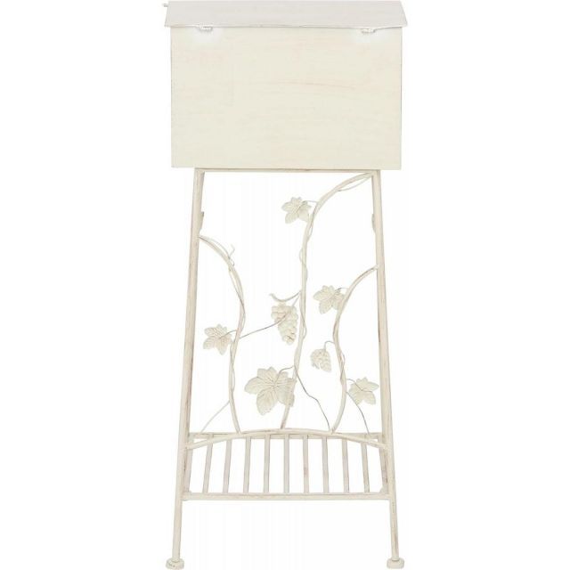 ユートピアの 不二貿易 郵便ポスト 置き型 ホワイト グレープ 郵便受け ポスト メールボックス 棚付き 38175 早い者勝ちの限定セール。