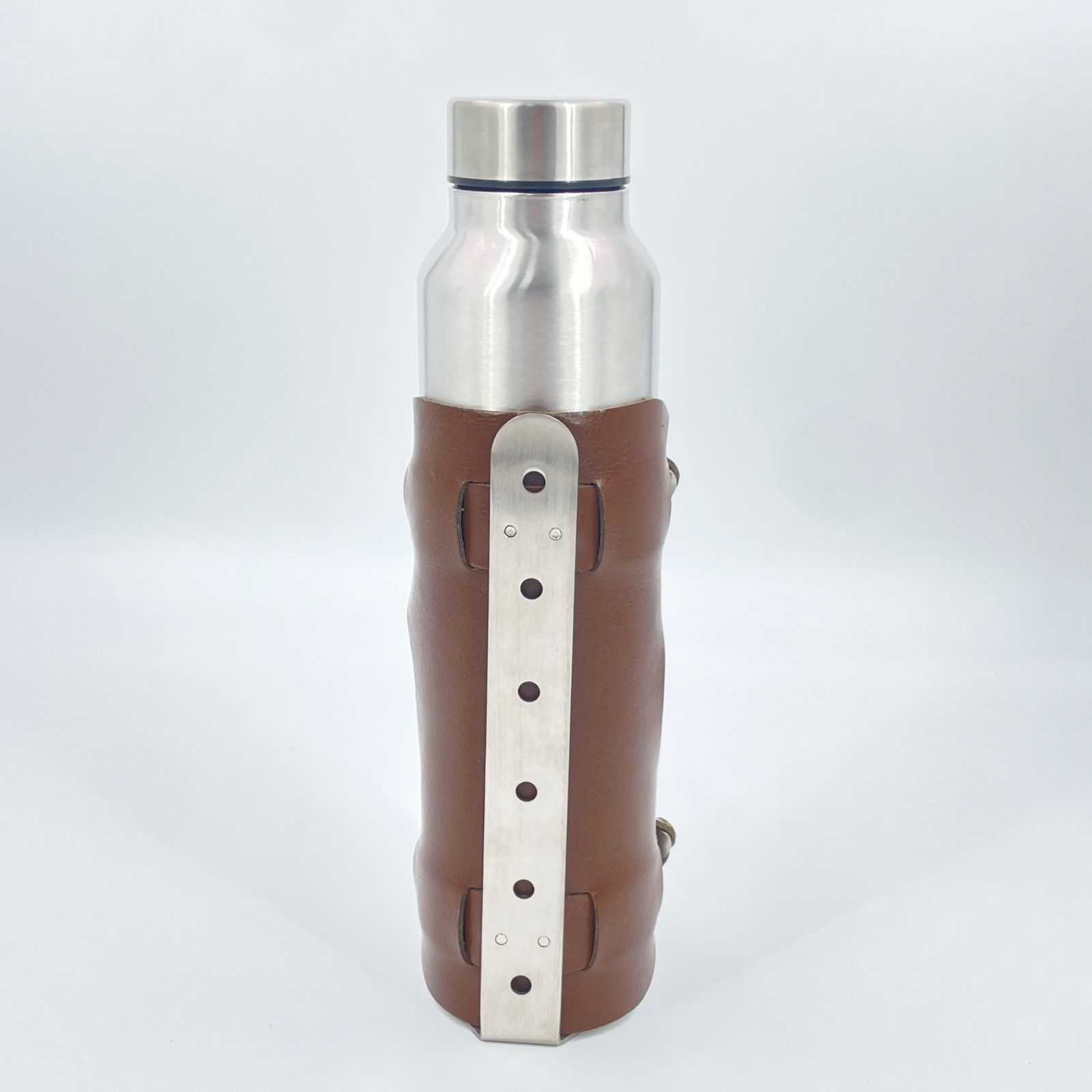 携行缶　1ℓ 新品　エイジング加工　ヴィンテージ　メッキ調　チョッパー　ハーレー バイク エマージェンシータンク ステンレス製 携行缶 スペア