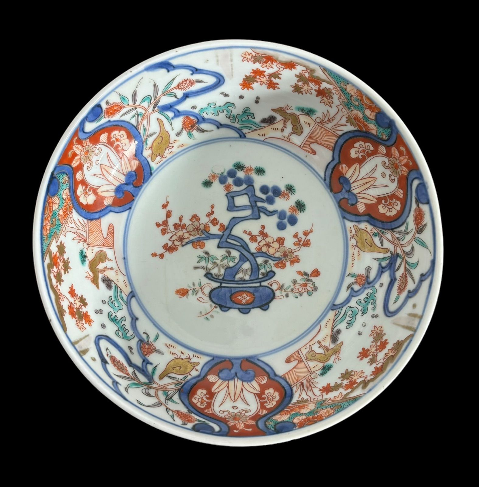 伊万里 花鳥風景図 色絵 大皿 [B31376] 伊万里 花鳥風景図 色絵 大皿 [B31376] - メルカリ