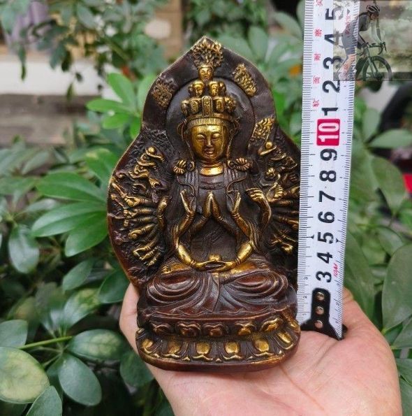 銅器 仏像 千手観音菩薩 鎮宅 辟邪 開運風水 招財 置物 工芸品 - メルカリ