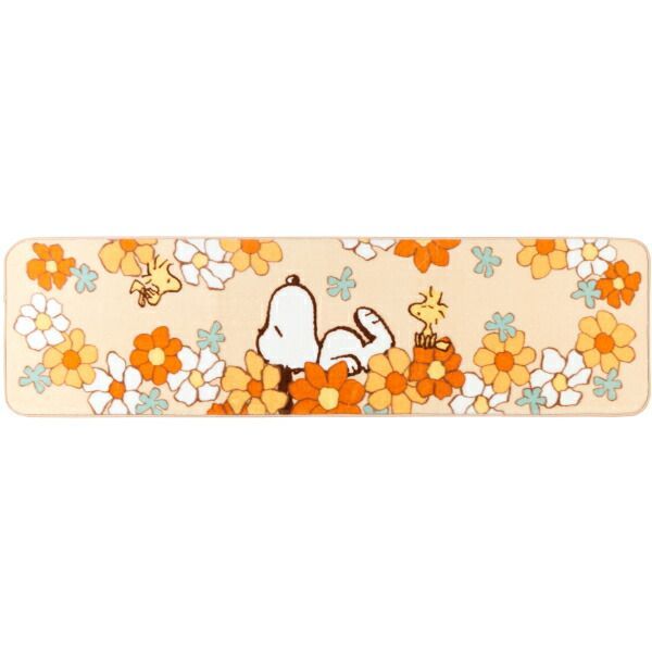 スヌーピー SNOPPY インテリアマット【50X180cm】 花いっぱい