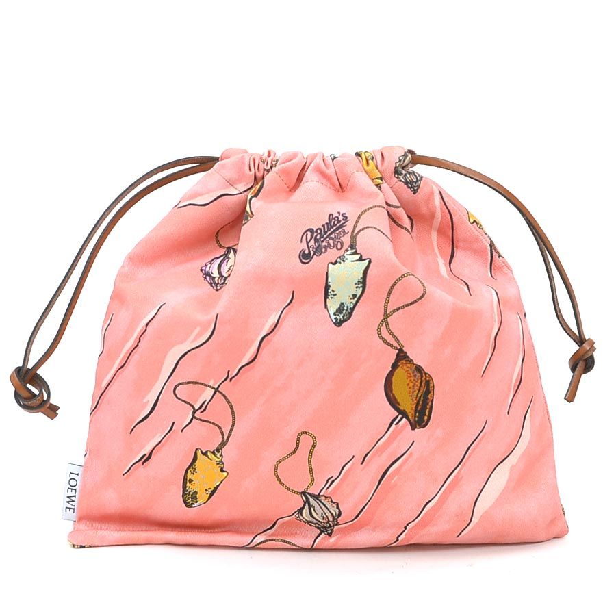 ロエベ ドローストリングポーチ　パウラズイビザ　イースターアイランド　巾着袋 ロエベ LOEWE ポーチ パウラズイビザ ドローストリング ポーチ