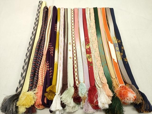 平和屋着物●和装小物　上質な帯締め5本セット　小桜組　金糸　暈し　逸品　AAAR6749ay 平和屋着物○和装小物 上質な帯締め5本セット 小桜組 金糸 暈