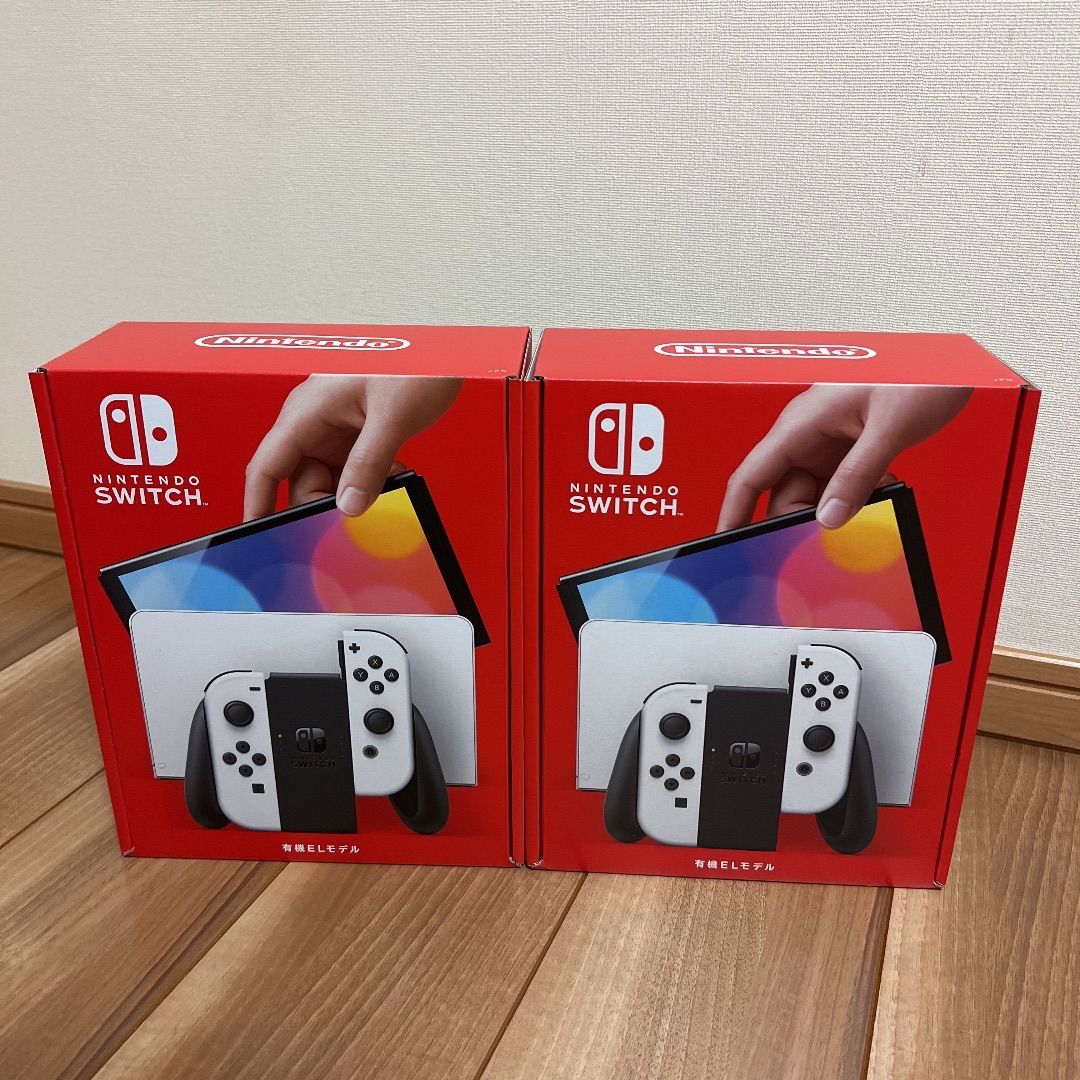 新品未開封 2台 Nintendo Switch(有機ELモデル) ホワイト - メルカリ