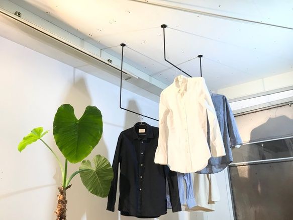 アイアンバー　ランドリーバー　セット価格　洋服掛け　インダストリアル