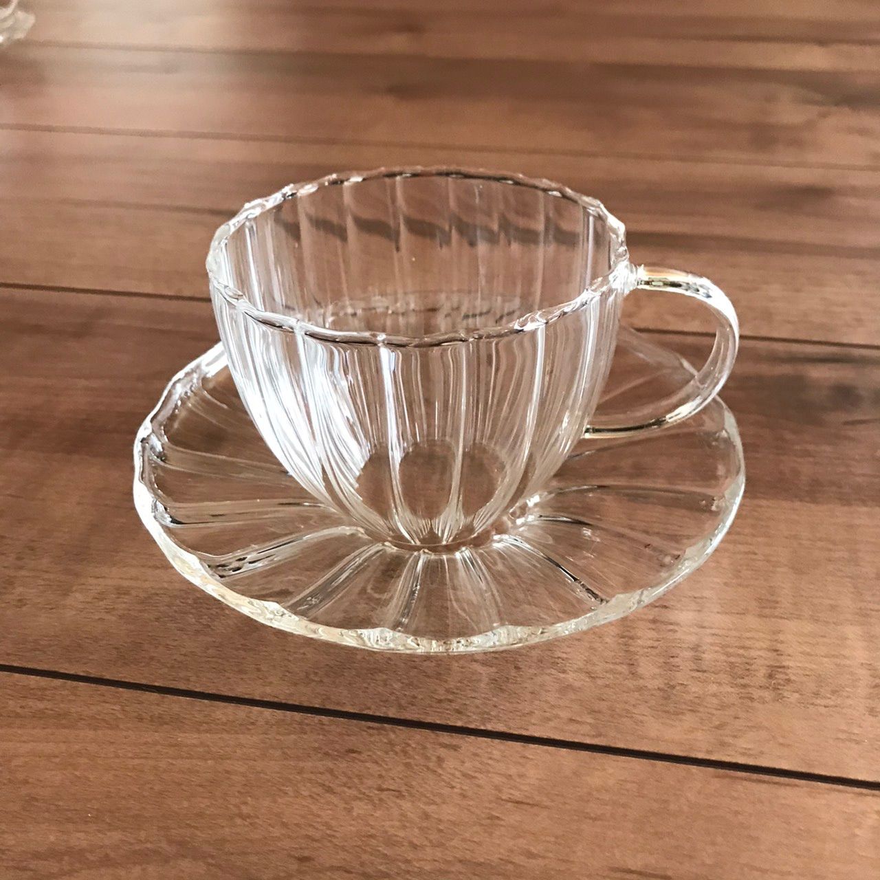 新品 耐熱ガラス ティーポット カップ&ソーサー セット ティーセット