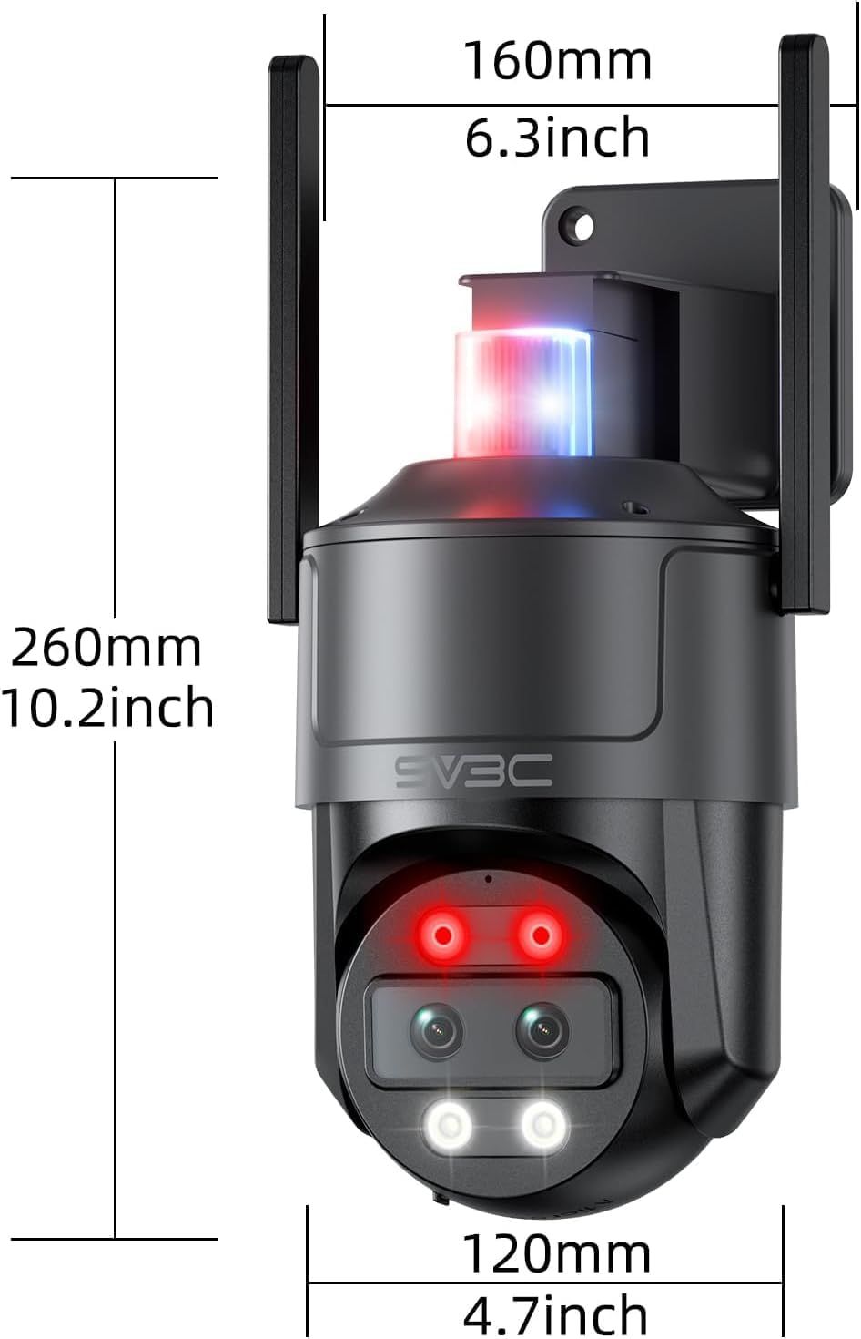 爆買い，定番人気 【2.4G/5GHz対応・デュアルレンズ800万画素】防犯