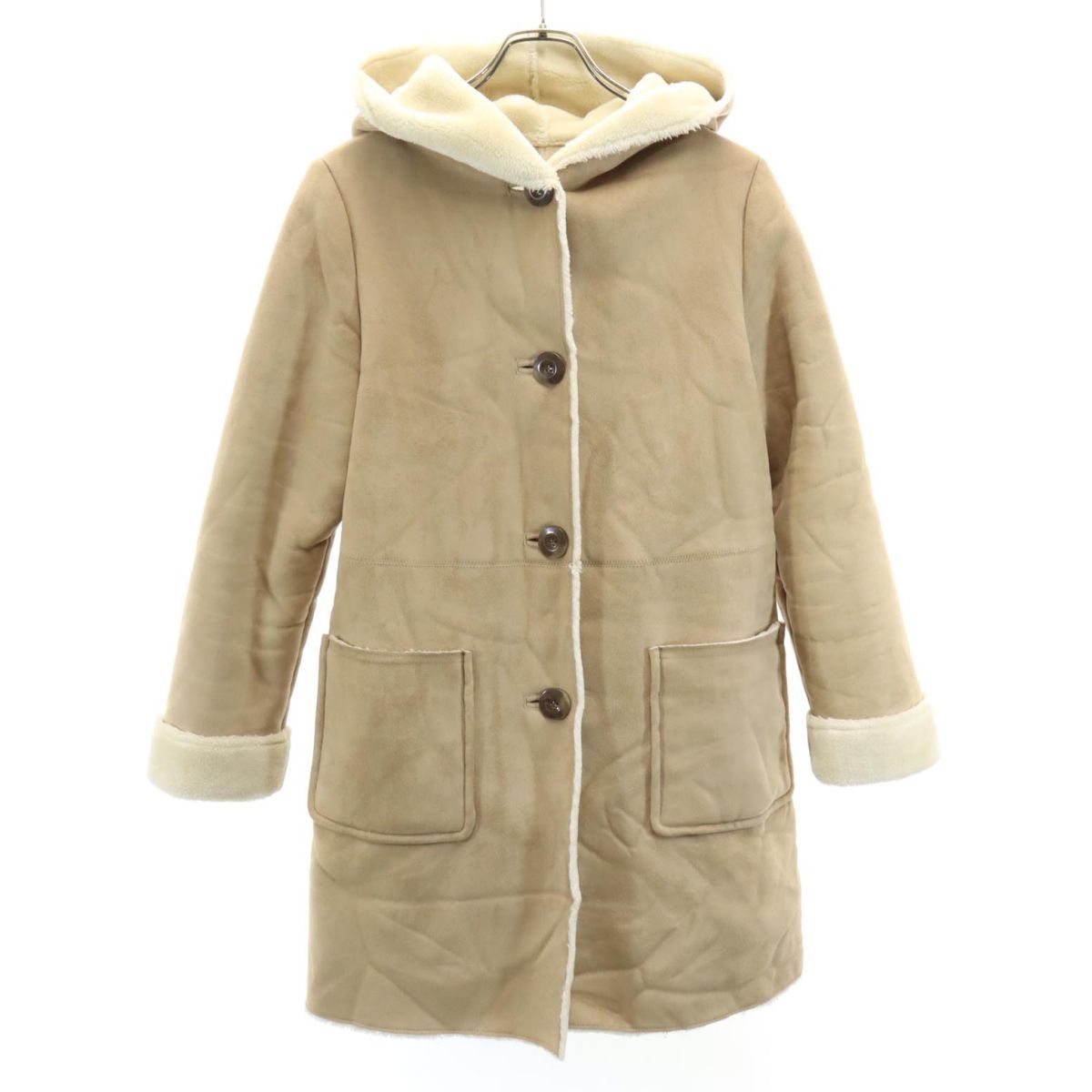 レイビームス フェイクスエード コート 1 ベージュ系 Ray Beams 裏