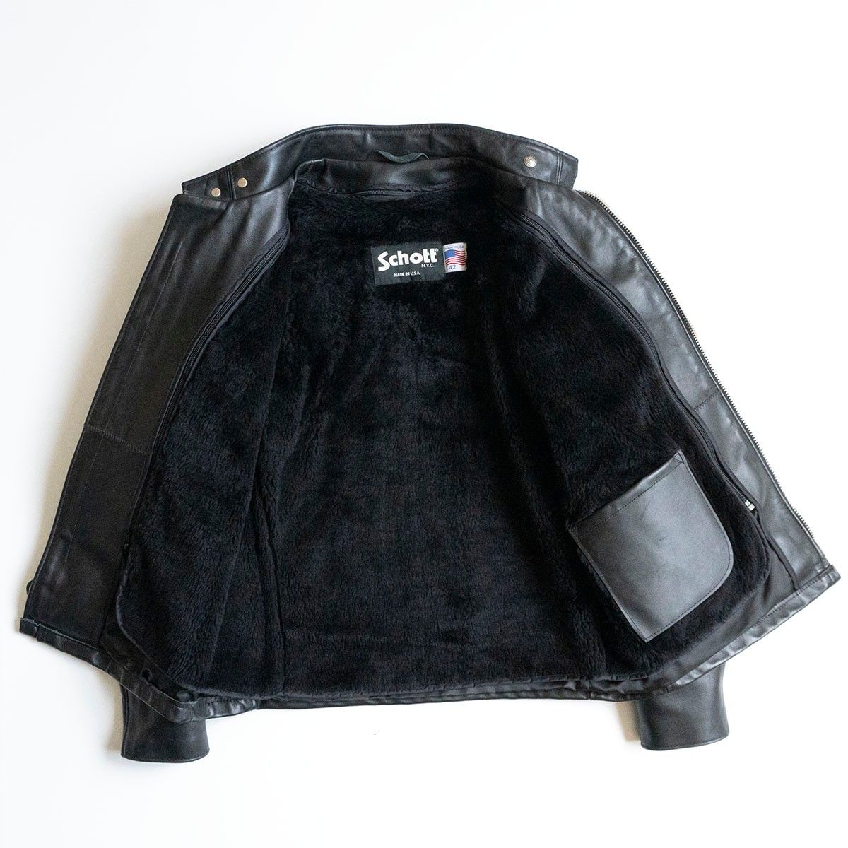 サイズ38極美品ショット641 シングルライダースジャケット