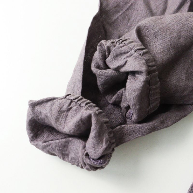 美品 fog linen work 麻100% ルペ チュニック ギャザー フォグリネンワーク fog linen work ラウンドネック ギャザー