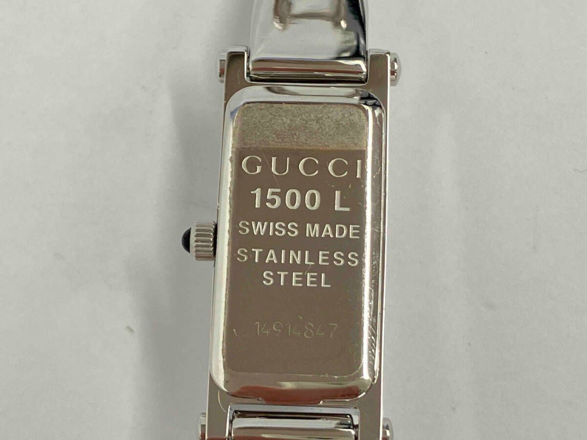 GUCCI グッチ スクエア 1500L 14914847 1Pダイヤ クォーツ