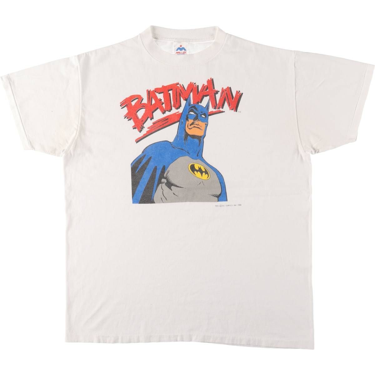 古着 80年代 MILLER BATMAN バットマン アニメ キャラクタープリントTシャツ メンズXL相当 ヴィンテージ eaa588394