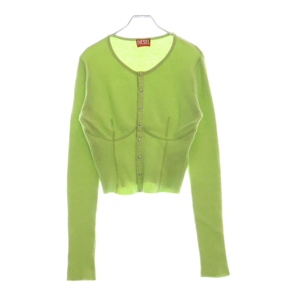 DIESEL (ディーゼル) クロップドカーディガン レディース グリーン A16902
