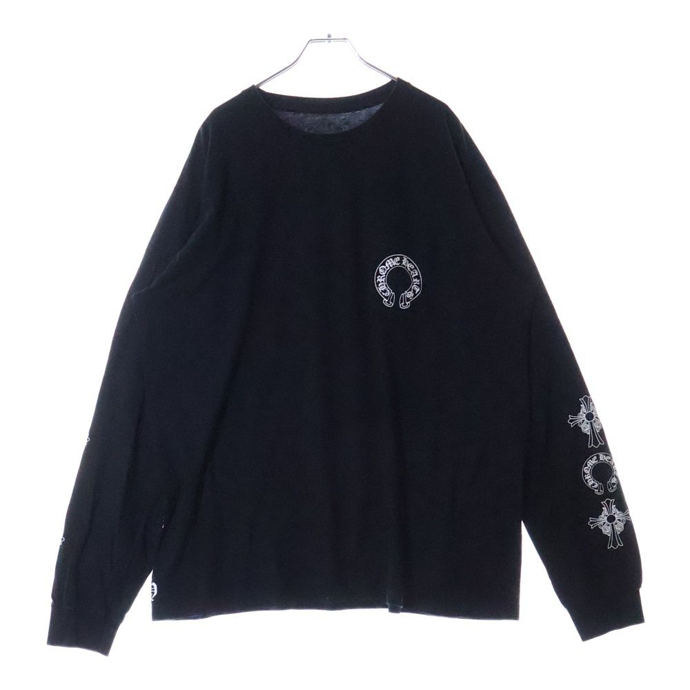 CHROME HEARTS (クロムハーツ) L/S TEE マルチロゴ クルーネック長袖T