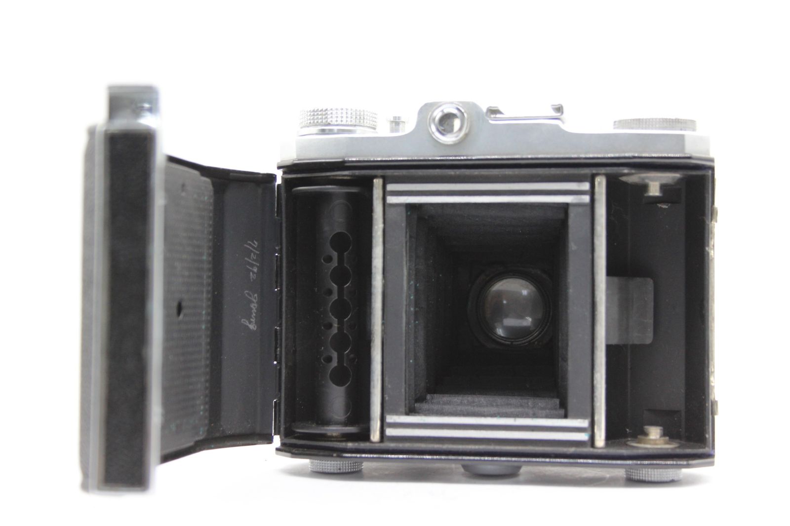 訳あり品】 Waltax Okako Bio-Kolex 7.5cm F3.5 ケース付き 蛇腹カメラ 