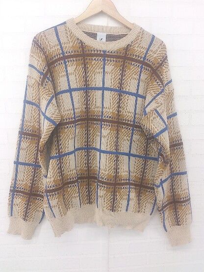 【美品】ETRO ペイズリー 総柄 長袖 ニット セーター M ベージュ系 楽天市場】ニット レディース トップス 長袖 クルーネック