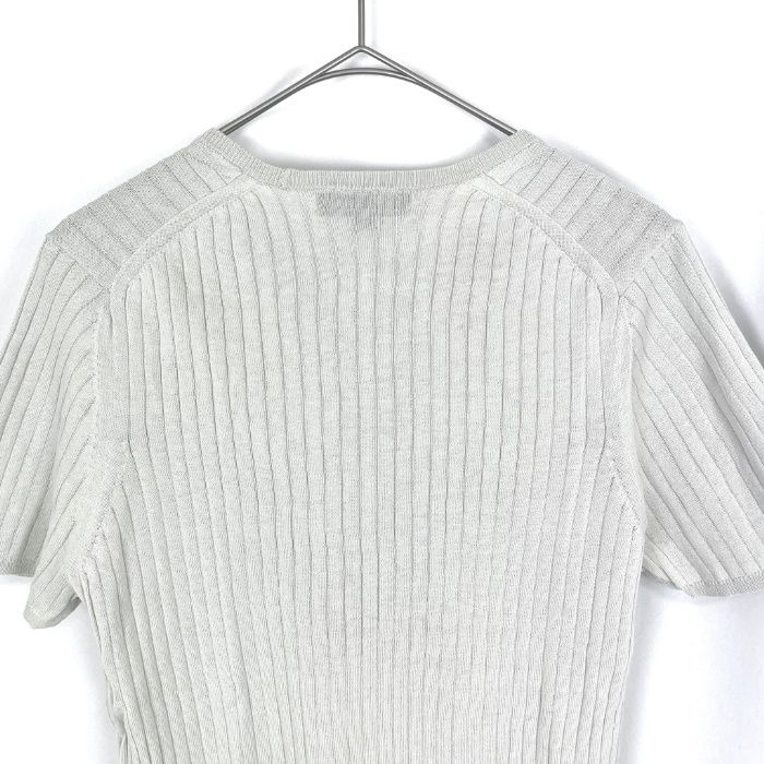 ドゥロワー Drawer リブニット 16Gコットンリブショートスリーブニット  