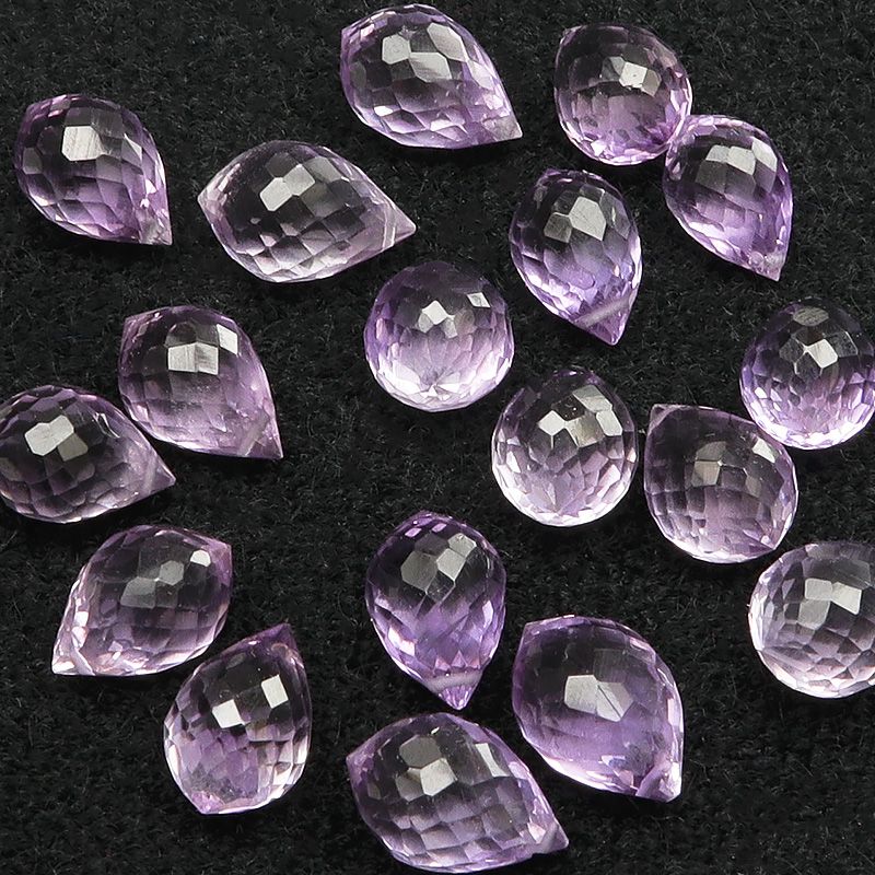 粒販売】ブラジル産 ピンクアメジスト ドロップカット 11～12mm