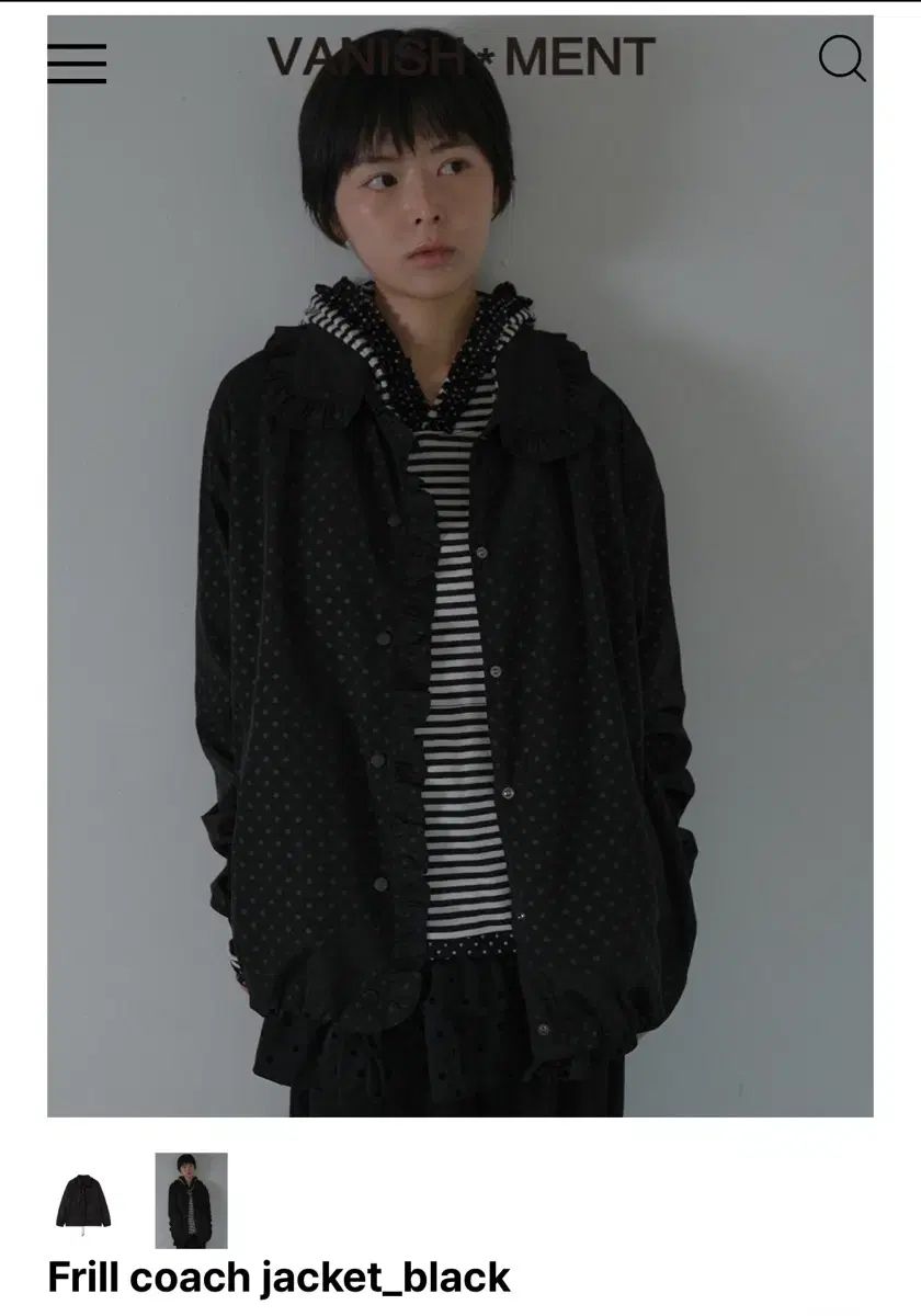 VANISHMENT フリル ドット COACH コーチ ジャケット ブラック