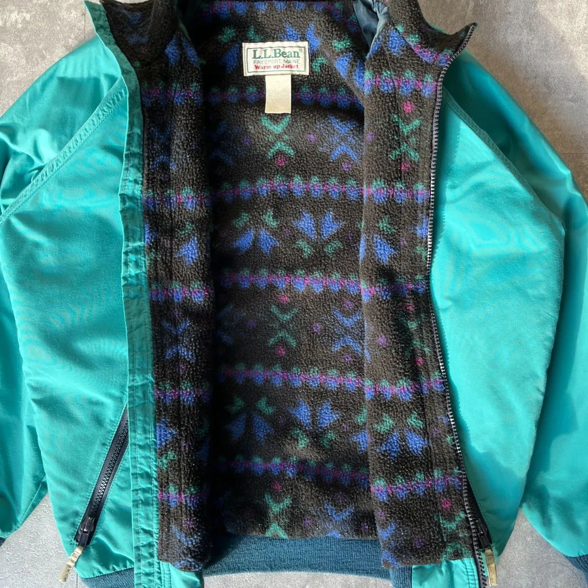 L.L.Bean Warm up jacket 90s sky blue - メルカリ