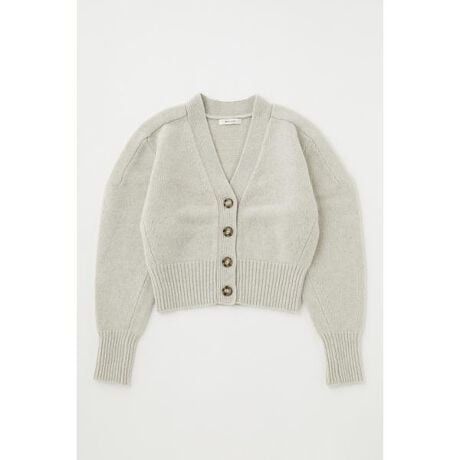 moussy マウジー WOOL PUFF SLEEVE カーディガン F アイボリー