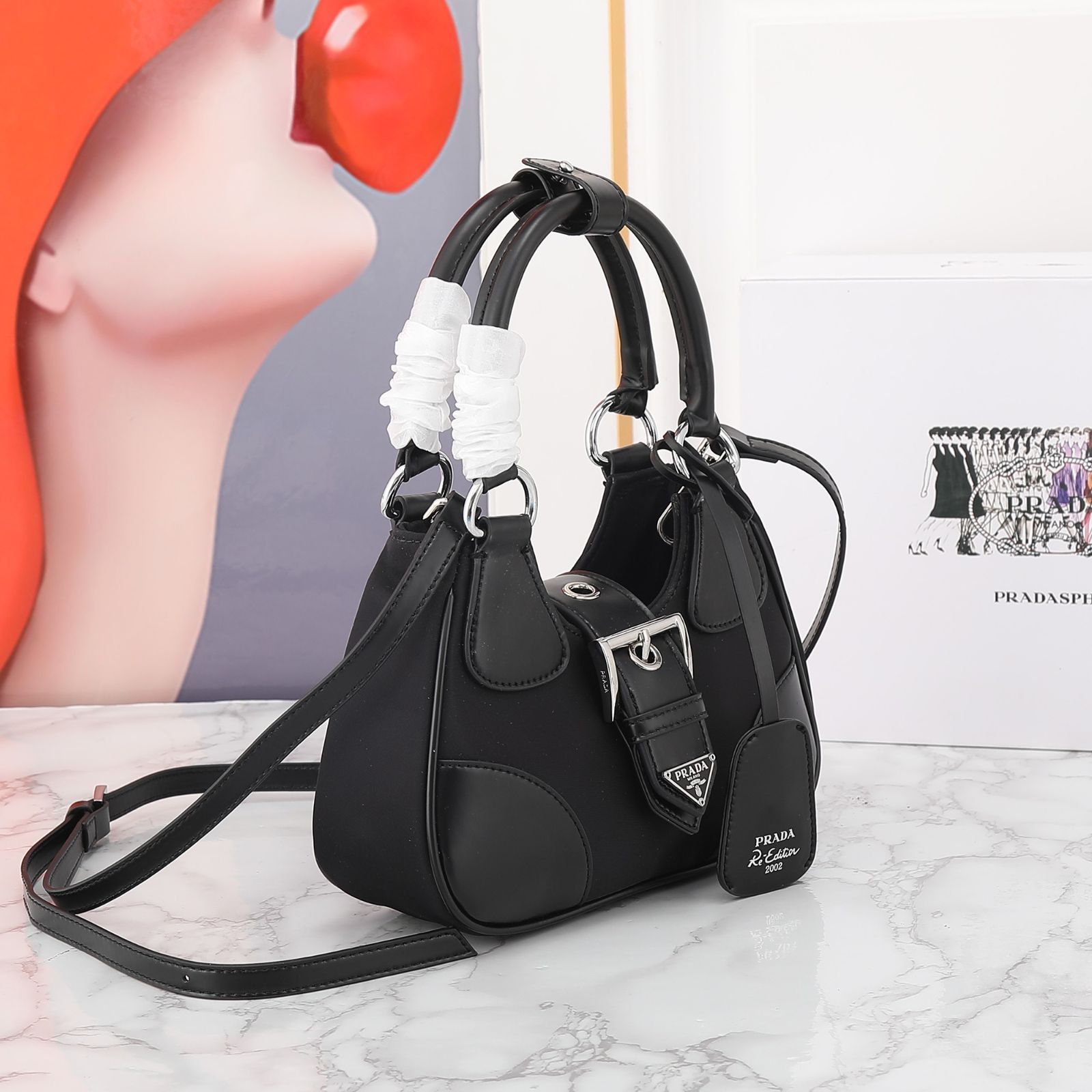 【未使用】PRADA ショルダーバッグ　 ブラック　ノベルティ ブラックノベルティ ファッション 【未使用】PRADA ショルダーバッグ