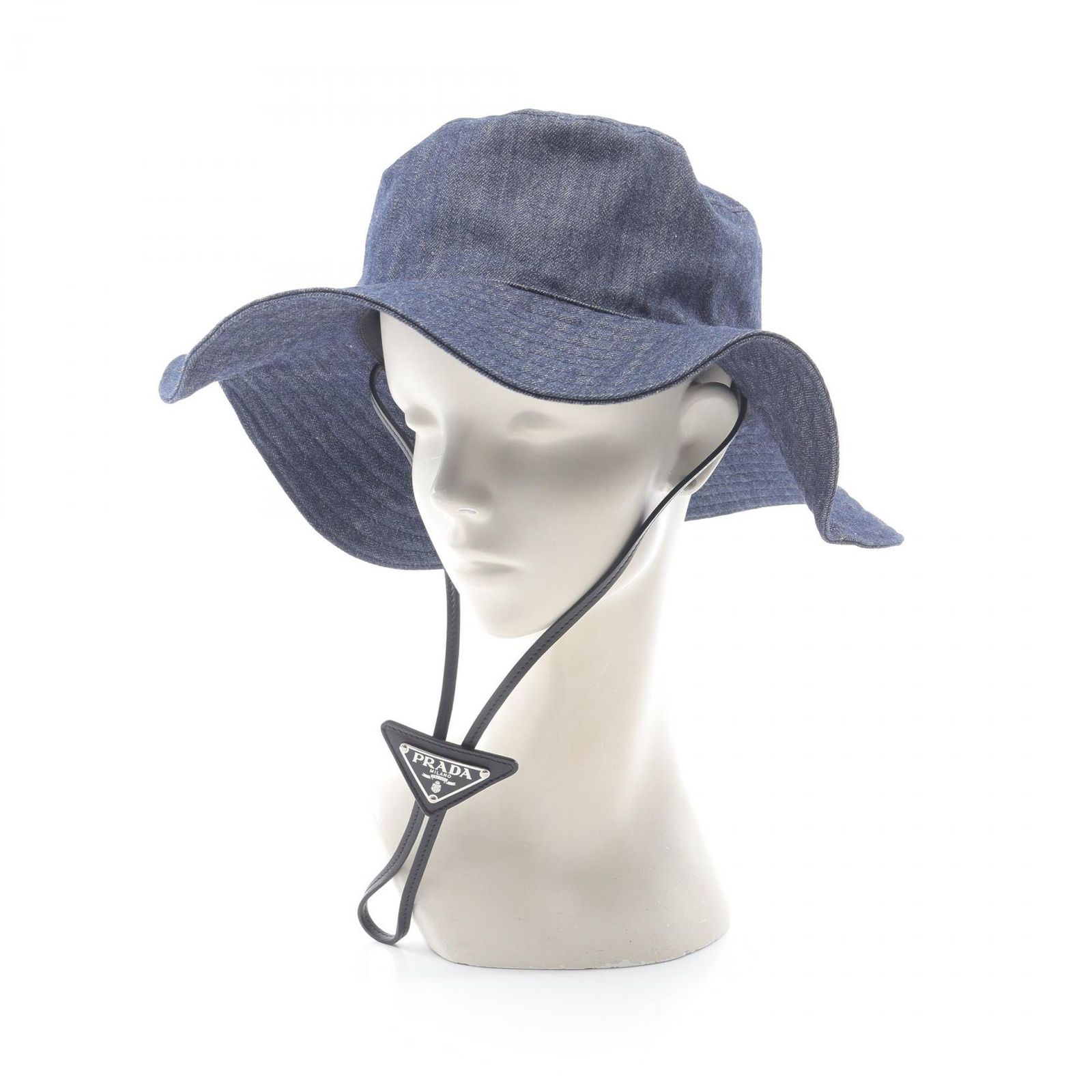 PRADA デニム風 バケットハット レディースMサイズ PRADA デニム風 バケットハット レディースMサイズ