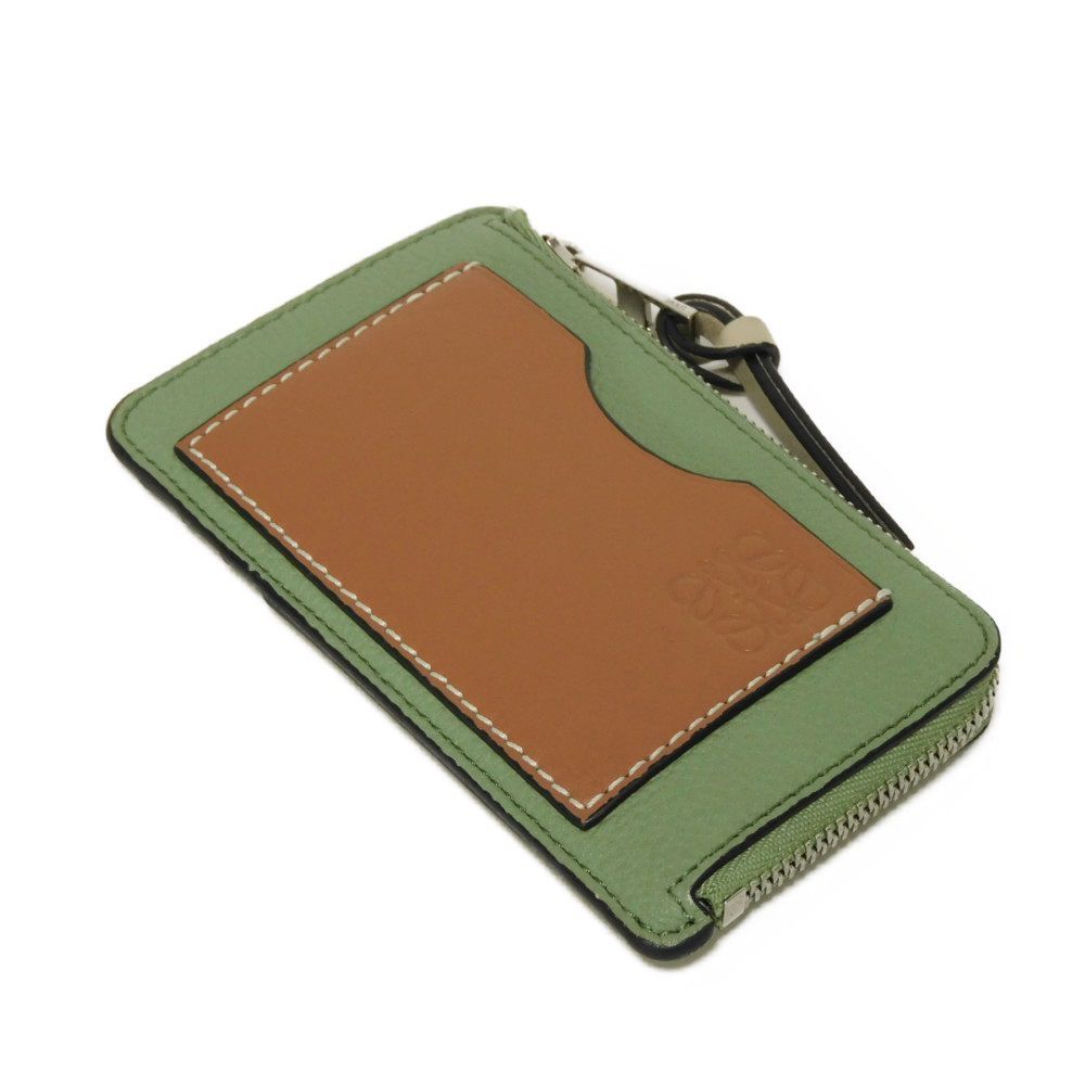【美品】ロエベ コインカードホルダー ローズマリー タン LOEWE ロエベ ソフトグレインカーフコインカードホルダー ローズ