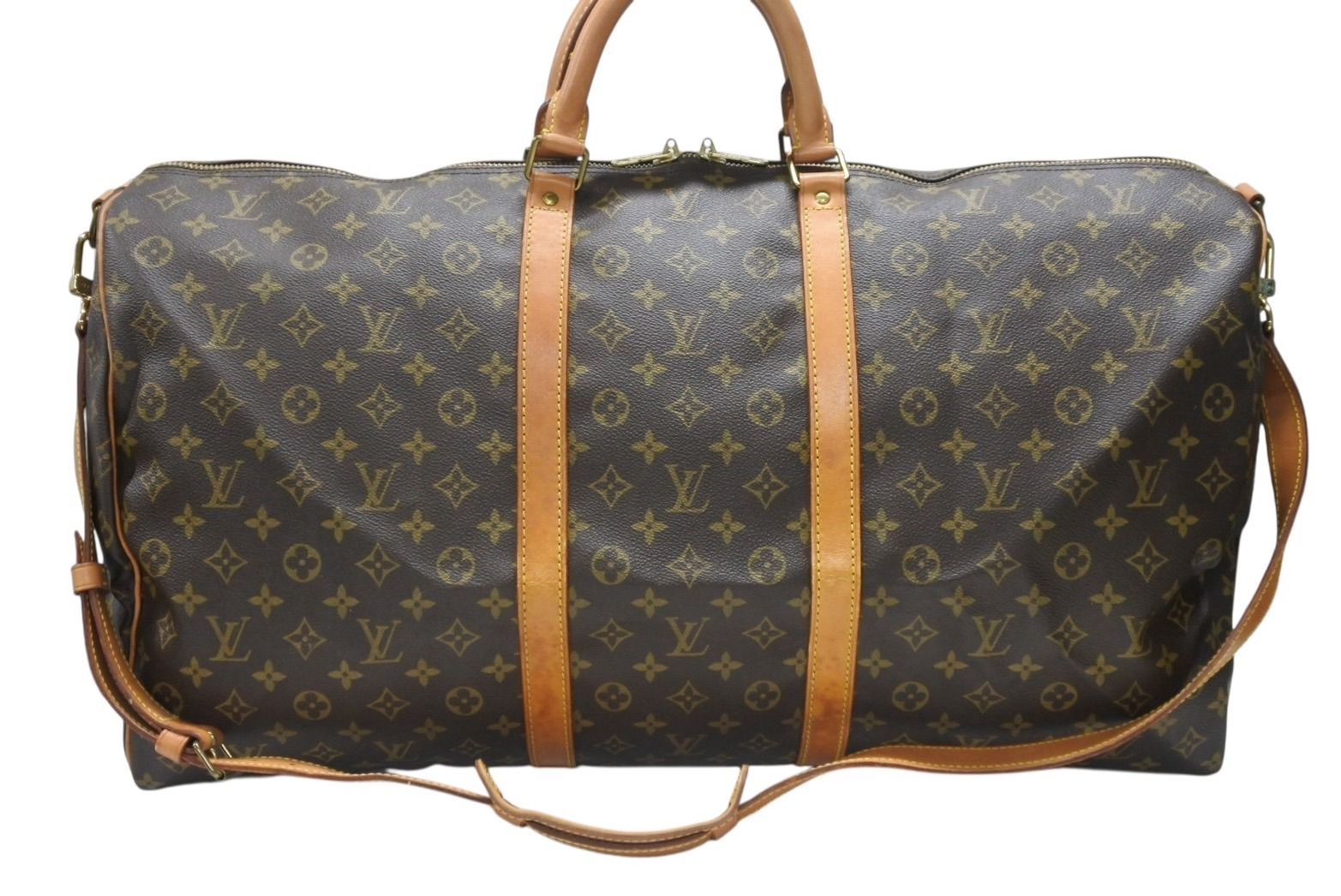 LOUIS VUITTON ルイヴィトン キーポル バンドリエール60 ボストンバッグ M41412 モノグラム PVC レザー ブラウン 4b006816