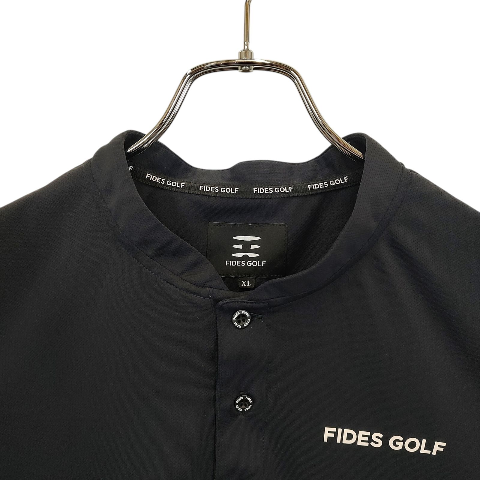 FIDES GOLF フィデス ゴルフ BOMBER NECK LOGO S/S 半袖 ノーカラー 