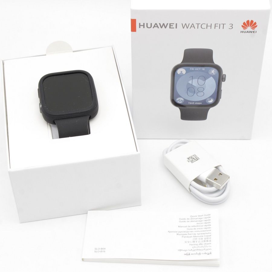 【美品】HUAWEI WATCH FIT 3 SLO-B09 Black スマートウォッチ ファーウェイ 本体